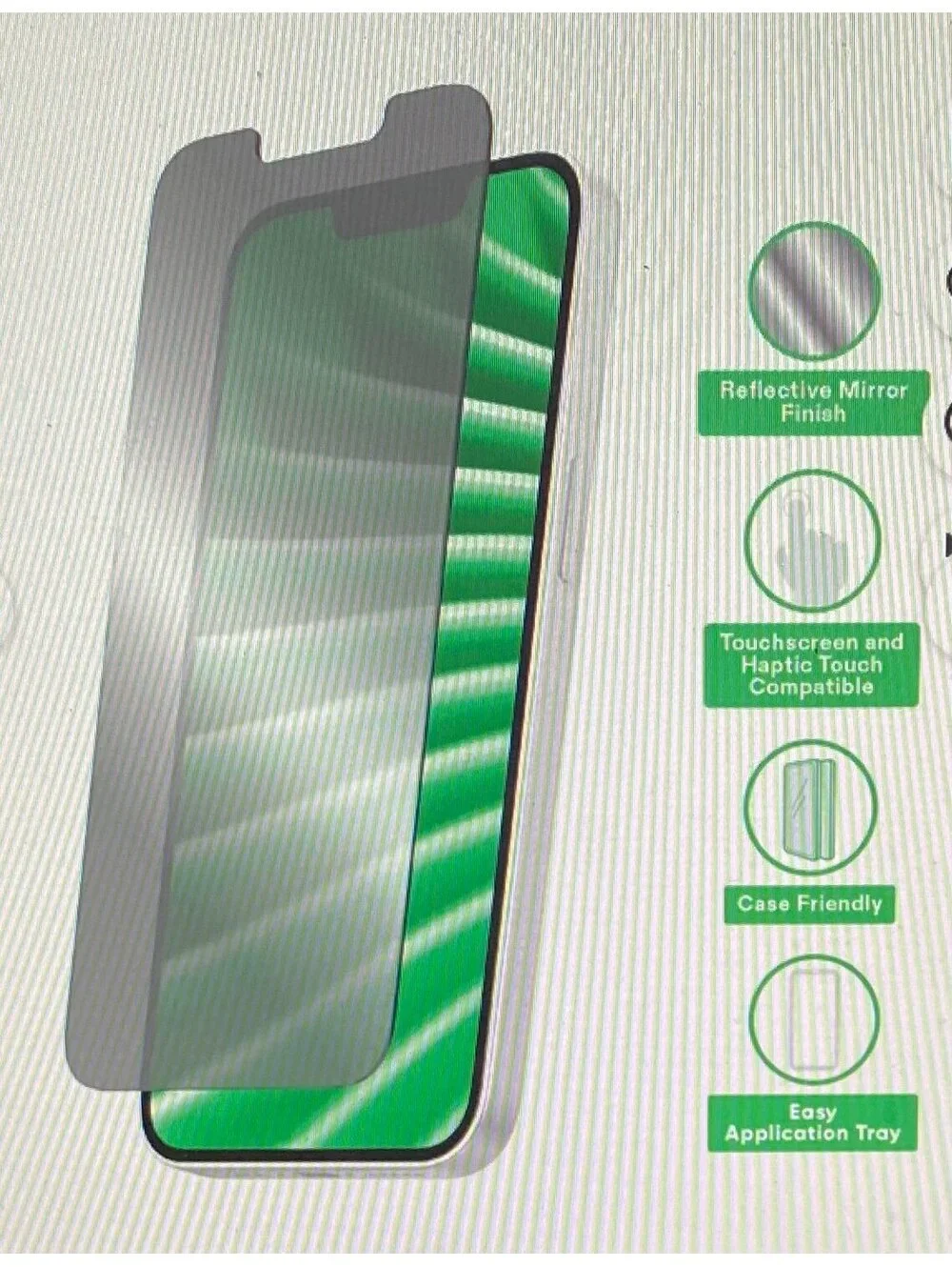 Onn Mirror Glass Screen Protector for iPhone 16e/14/13/13Pro